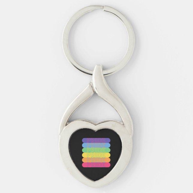 Pride in rainbow colors             keychain (Front)