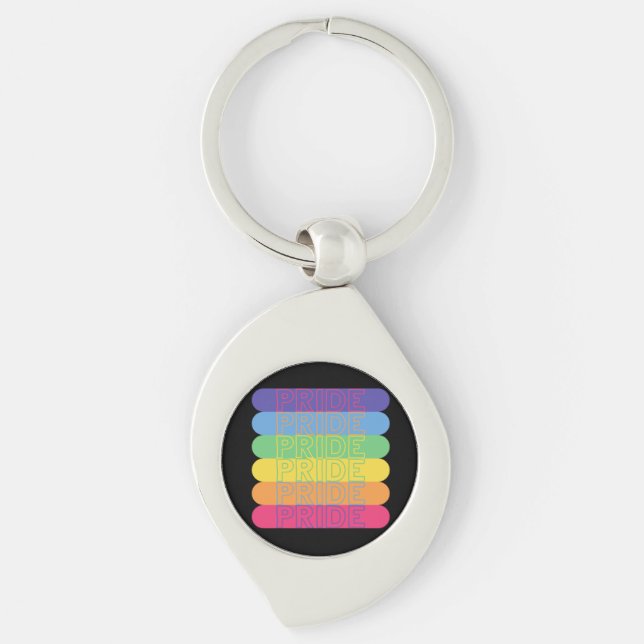 Pride in rainbow colors             keychain (Front)