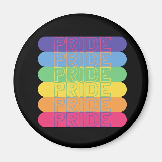 Pride in rainbow colors        magnet (Front)