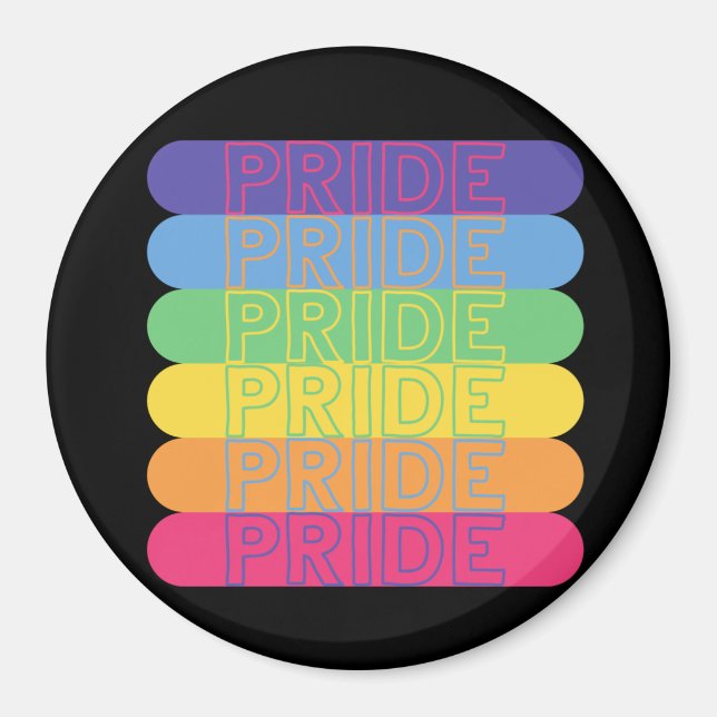 Pride in rainbow colors           magnet (Front)
