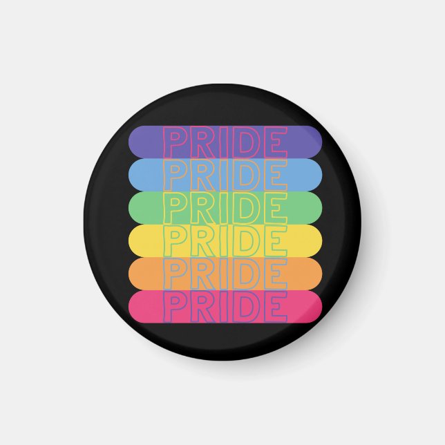 Pride in rainbow colors            magnet (Front)