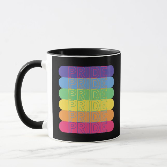 Pride in rainbow colors              mug (Left)