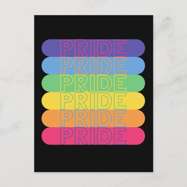 Pride in rainbow colors   postcard (Front)