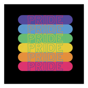 Pride in rainbow colors       poster