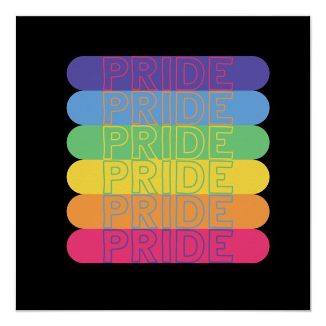 Pride in rainbow colors       poster (Front)