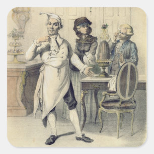 Pride in the Kitchen, from a series of prints depi Square Sticker