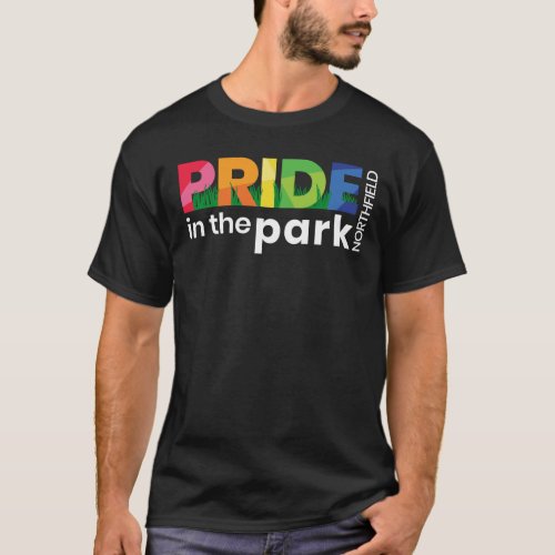 Pride in the Park logo for dark_colored shirts T_Shirt