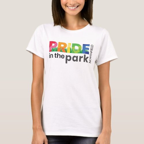 Pride in the Park Northfield logo t_shirt