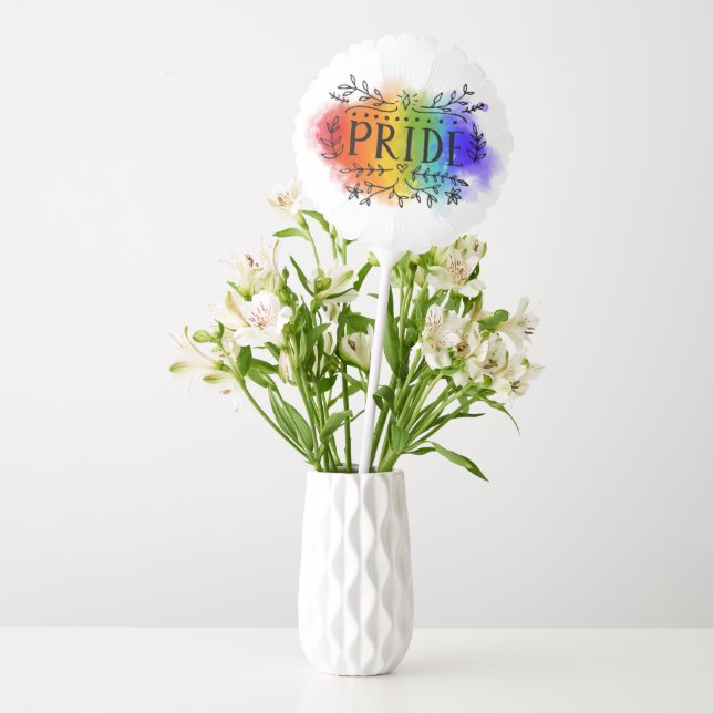 Pride in Watercolor Balloon (Vase)