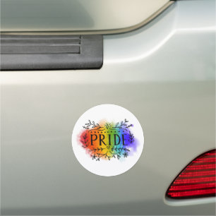 Pride in Watercolor Car Magnet