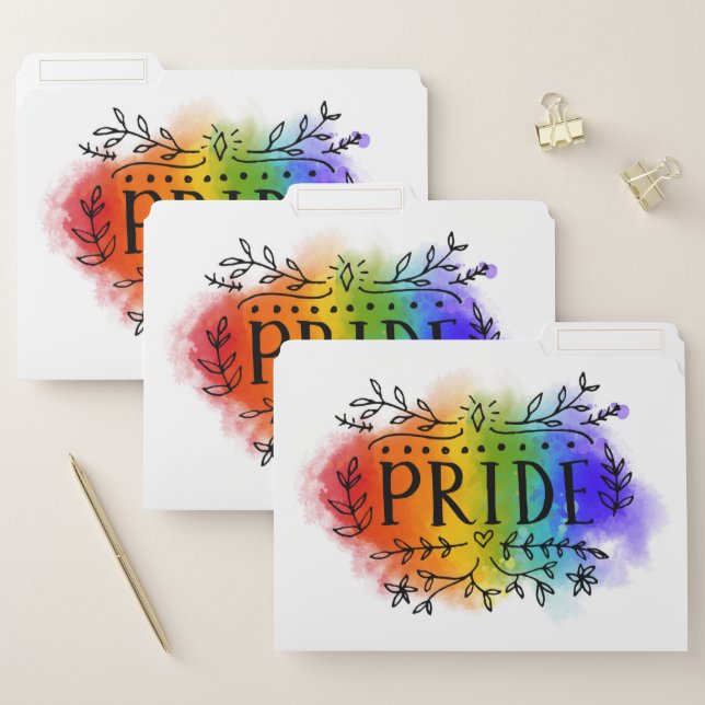 Pride in Watercolor File Folder (Set)