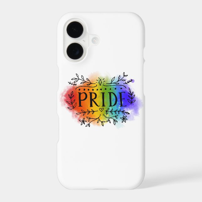 Pride in Watercolor Iphone Case (Back)
