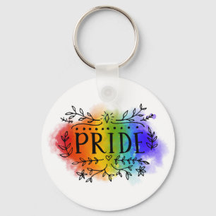 Pride in Watercolor Keychain