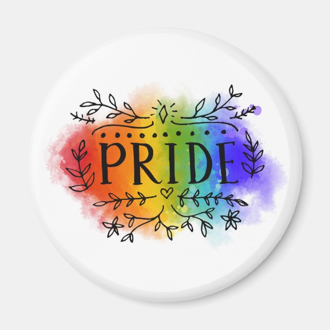 Pride in Watercolor Magnet (Front)