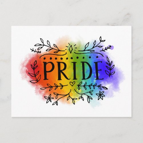 Pride in Watercolor Postcard