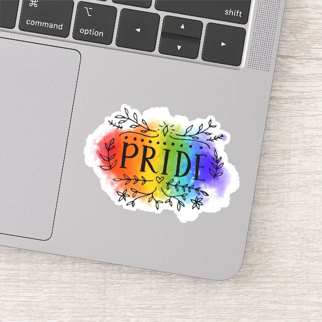 Pride in Watercolor Sticker (Detail)