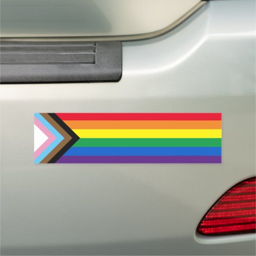 Pride Inclusive diverse rainbow Lgbtq gay flag Car Magnet