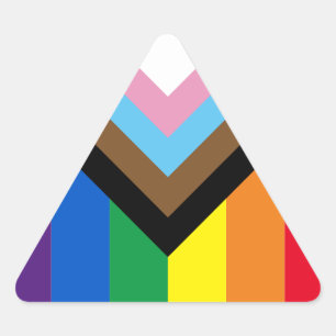 Pride Inclusive diversity rainbow Lgbtq gay flag Triangle Sticker