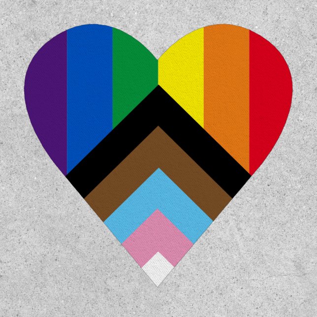 Pride Inclusive diversity rainbow Lgbtq gay heart Patch (Front)