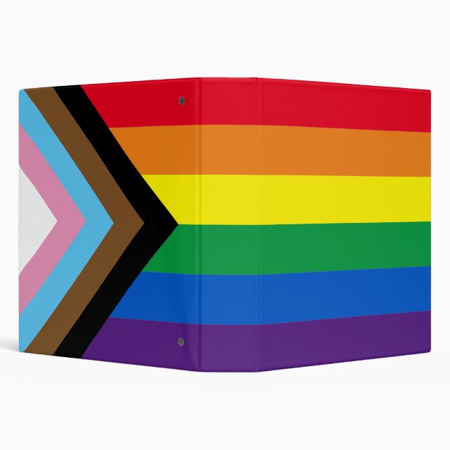 Pride Inclusive rainbow Lgbtq gay diversity flag 3 Ring Binder (Background)