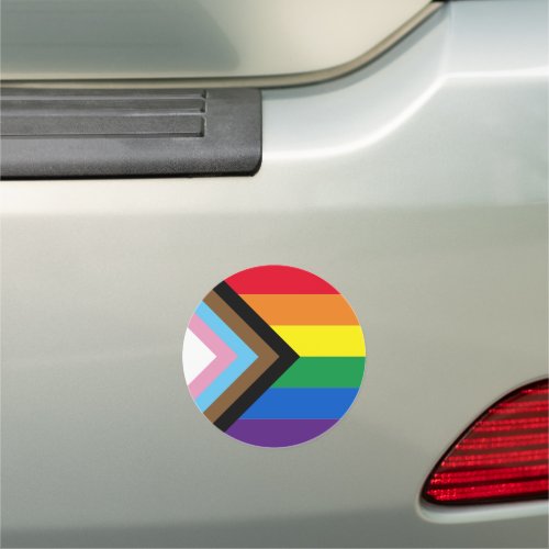 Pride Inclusive rainbow Lgbtq gay flag Car Magnet