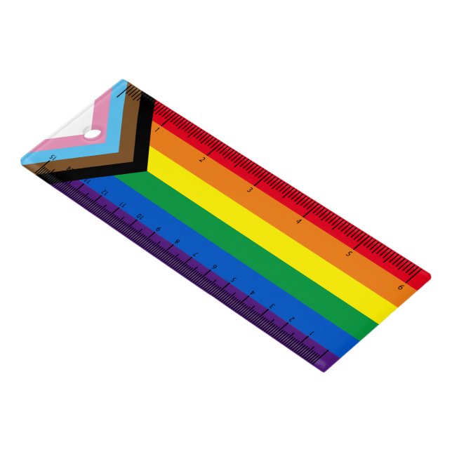 Pride Inclusive rainbow Lgbtq gay flag Ruler (Angled)