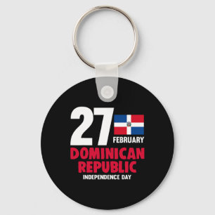 Pride Independence Day Dominican Republic Flag Keychain