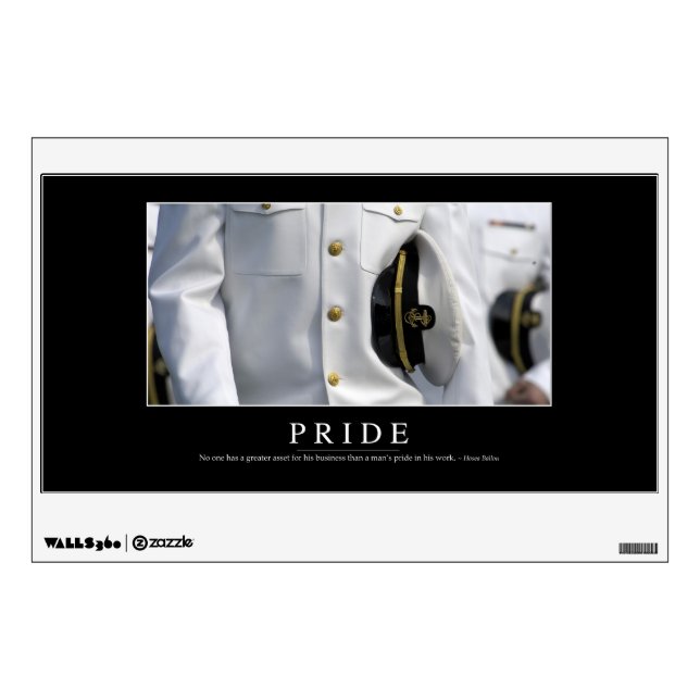 Pride: Inspirational Quote 2 Wall Decal (Front)