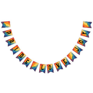 Pride joy and love party bunting bunting flags