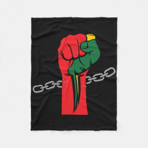 Pride Juneteenth Celebrating 1865 Juneteenth Afro Fleece Blanket