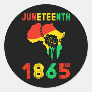 Pride Juneteenth June 19 Clothing Woman Classic Round Sticker