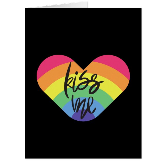 Pride- kiss me. love is fair.      card (Front)
