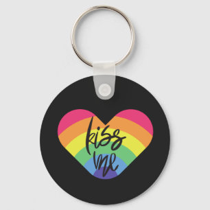 Pride- kiss me. love is fair.         keychain