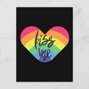 Pride- kiss me. love is fair.   photo print postcard
