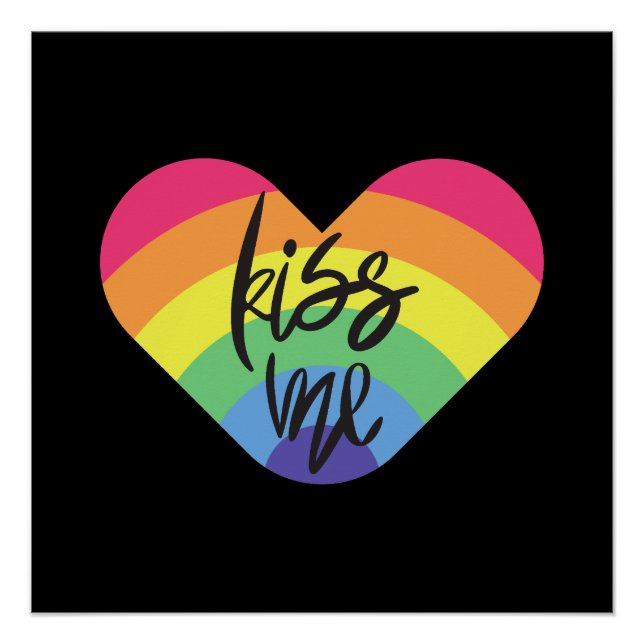 Pride- kiss me. love is fair.   poster (Front)