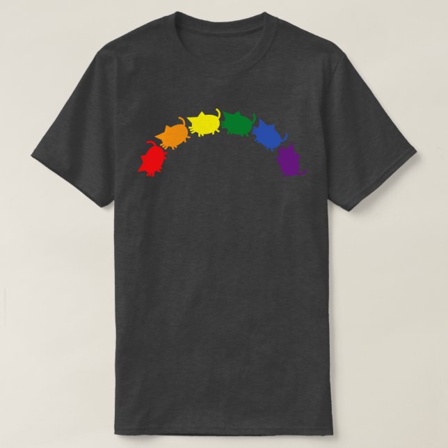 Pride Kitty Cat Rainbow T-Shirt (Design Front)