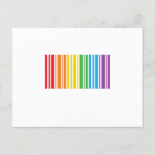 Pride LGBT Barcode Announcement Postcard
