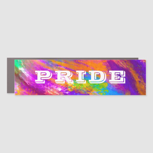 Pride LGBT Crayon Scribble Car Magnet (Front)