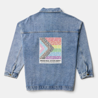 Pride LGBT Diversity Rainbow Custom Word Cloud Denim Jacket