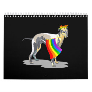 Pride Lgbt Flag Gay Be Lesbian Whippet Lover Gifts Calendar