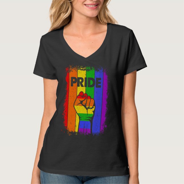 Pride Lgbt Flag Gay Rainbow Colorful T-Shirt (Front)