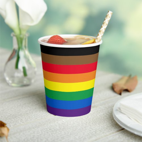 Pride lgbt lgbtq diversity inclusive rainbow flag paper cups