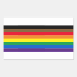 Pride lgbt lgbtq diversity inclusive rainbow flag rectangular sticker