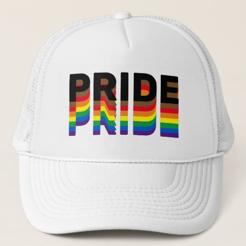 Pride lgbt lgbtq gay rainbow diversity inclusivity trucker hat