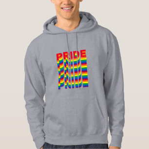 Pride lgbt lgbtq gay rainbow retro colors cool hoodie