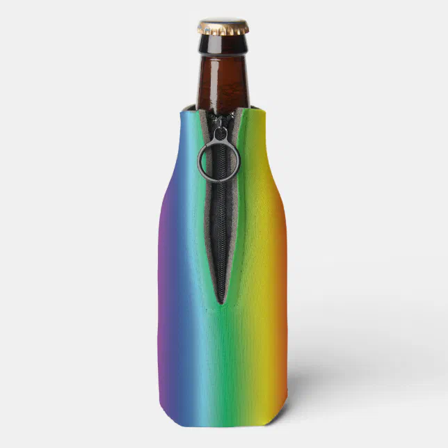 Lgbt Radiator Pride lgbt lgbtq lgbtqia rainbow flag colors bottle cooler | Zazzle