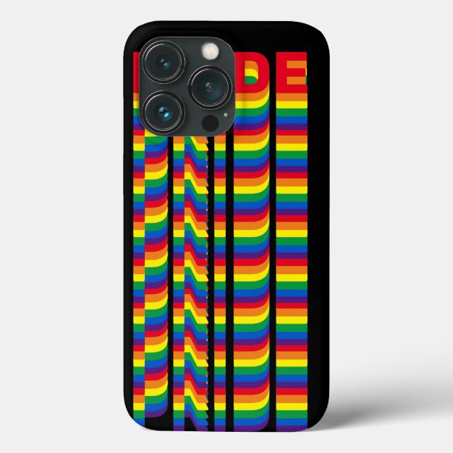 Pride lgbt lgbtq queer gay flag pattern black Case-Mate iPhone case (Back)
