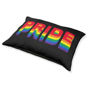 Pride lgbt lgbtq queer gay rainbow black dog pet bed