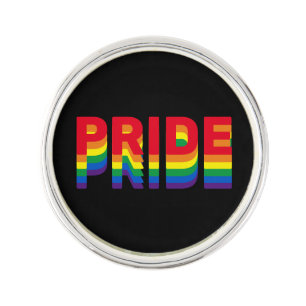 Pride lgbt lgbtq queer gay rainbow black lapel pin