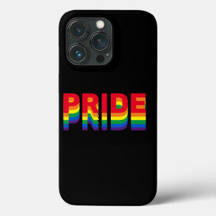 Pride lgbt lgbtq queer gay rainbow colors black iPhone 13 pro case